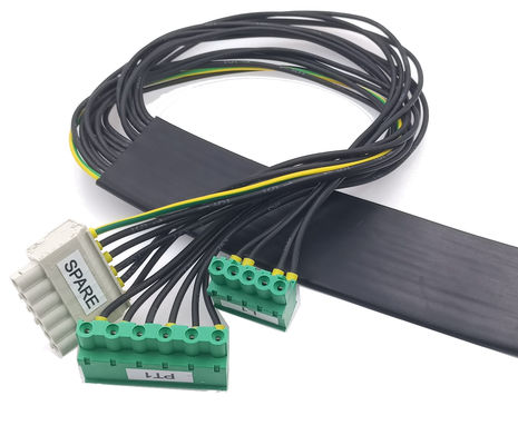 Safety Electrical Wire Harness Elevator Flat Cables Harness  With WAGO Connectors Lift Cables